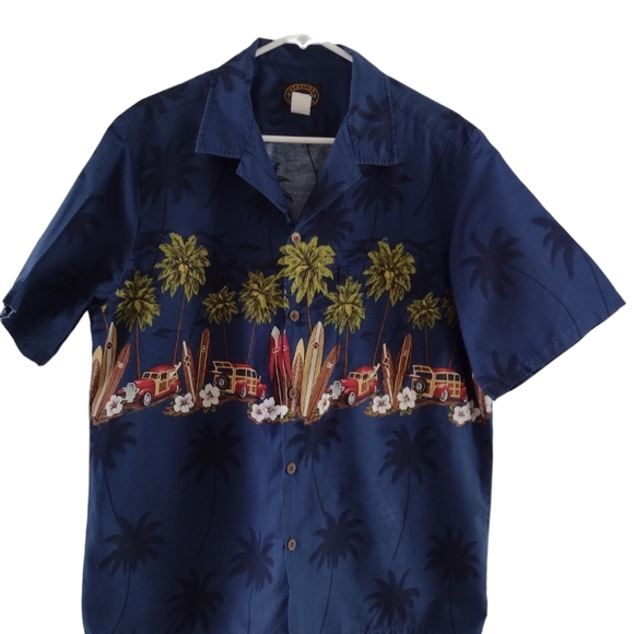 Hawaiian Reserve Cotton collection sz Large LG L button shirt. VTG. Mad… - Picture 2 of 11